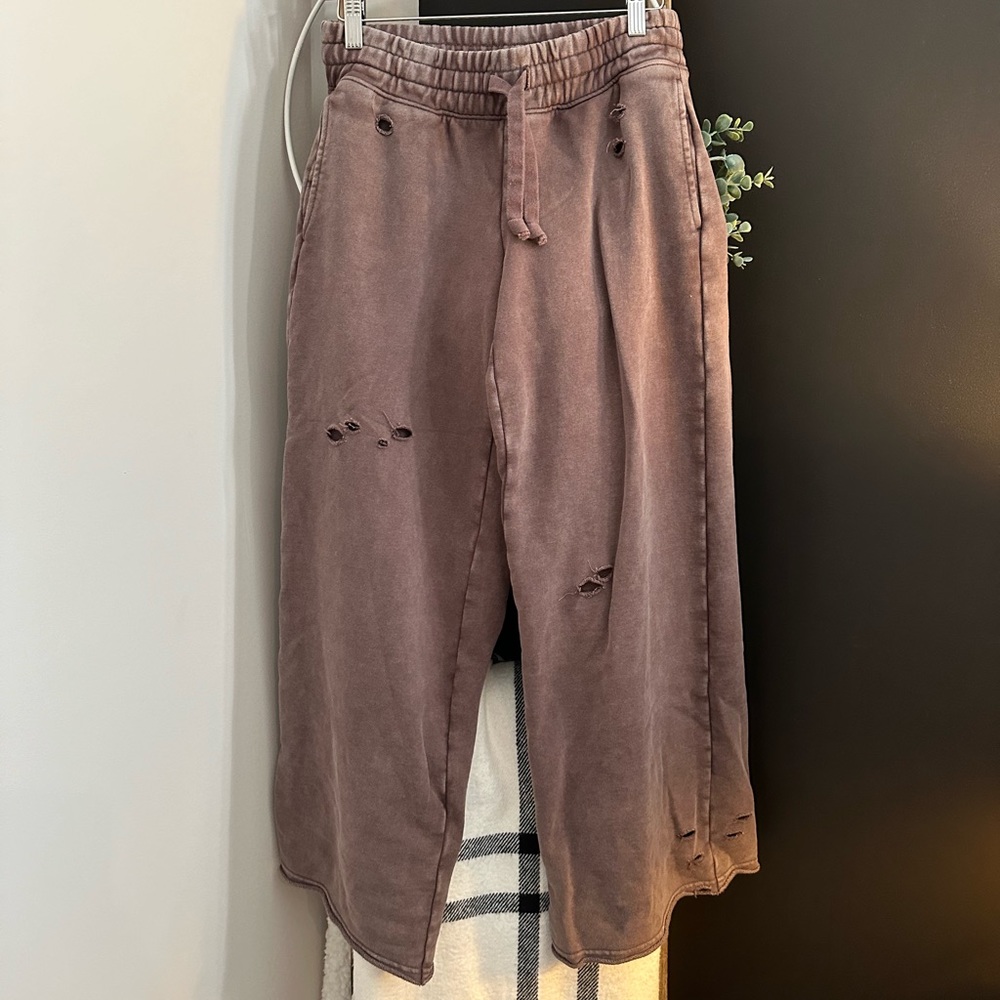 Aerie Mauve Wide Leg Pants